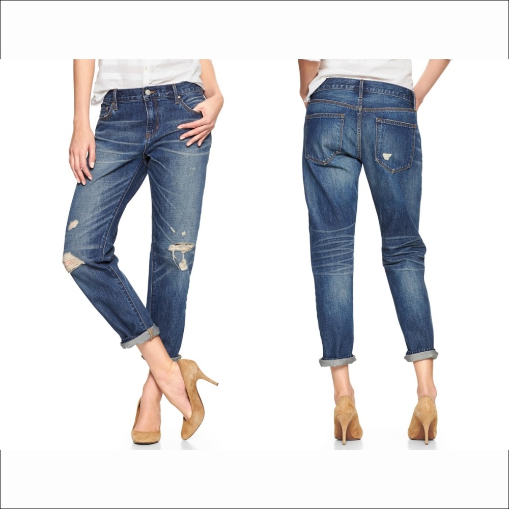 Gap 26 1969 Deconstructed Sexy Boyfriend Jeans EUC